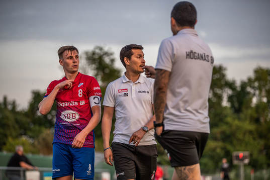 Höganäs Oskar Lindblom, tränare Stefan Ramsten och