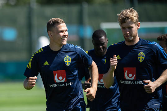 Viktor Claesson and Filip Helander of the Swedish national