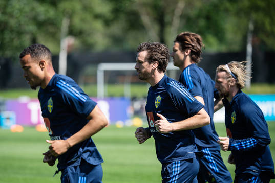Gustav Svensson of the Swedish national football team at a