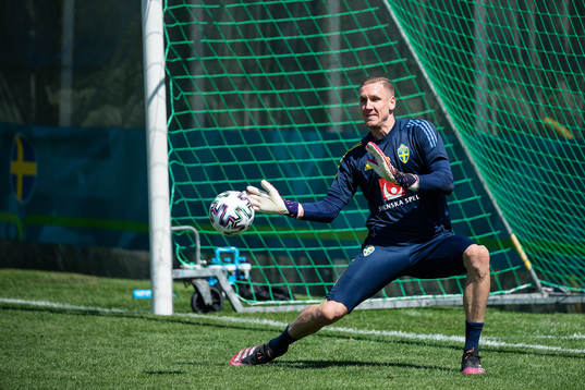 goalkeeper Robin Olsen of the Swedish national football