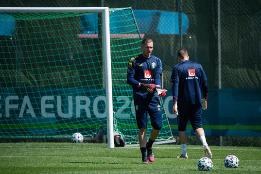 goalkeeper Robin Olsen of the Swedish national football