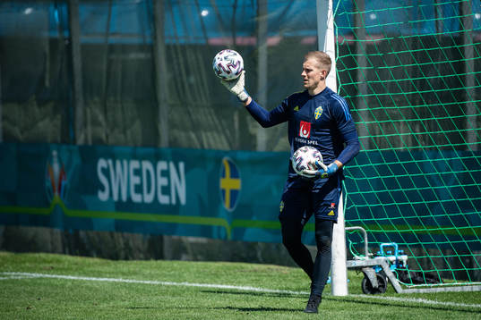 goalkeeper Karl-Johan Johnsson of the Swedish national