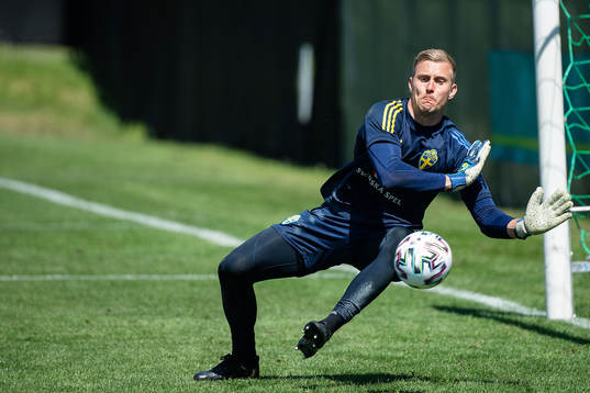 goalkeeper Karl-Johan Johnsson of the Swedish national
