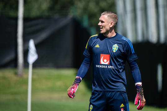 goalkeeper Robin Olsen of the Swedish national football