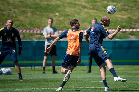 Marcus Berg and Andreas Granqvist of the Swedish national