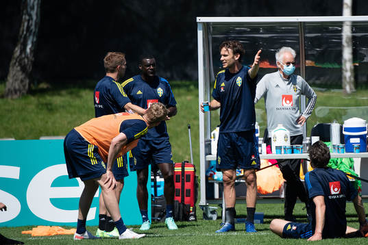 Albin Ekdal of the Swedish national football team at a