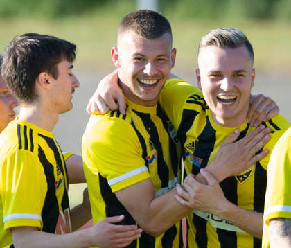 IFK Hässleholms Ivan Danielsson Andanovski har gjort 0-1