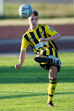 IFK Hässleholms Isak Olsson i matchen i division 2 Södra