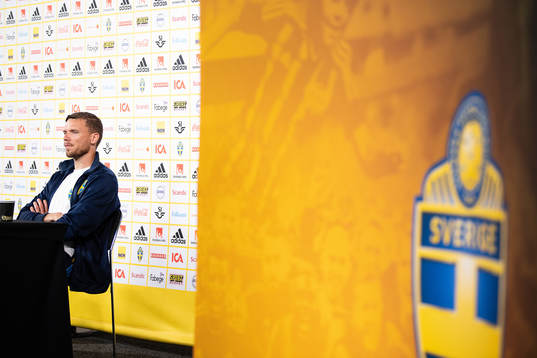 Marcus Berg of the Swedish national football team at a