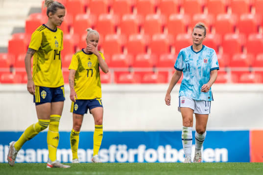 Lisa-Marie Karlseng Utland of Norway looks dejected