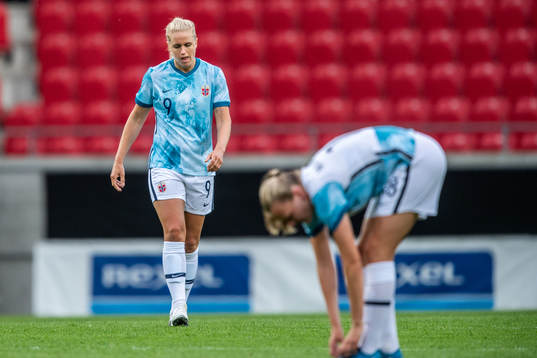 Elise Hove Thorsnes of Norway looks dejected