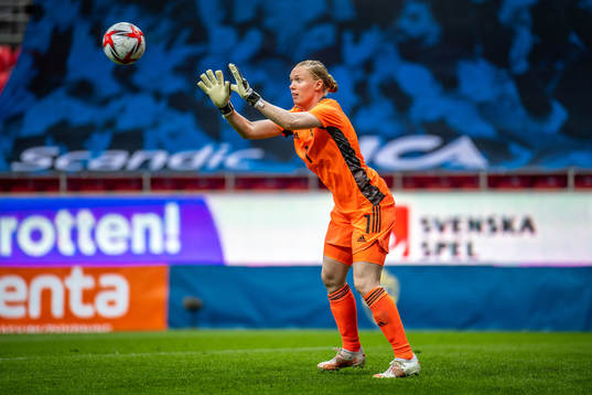 Goalkeeper Hedvig Lindahl of Sweden
