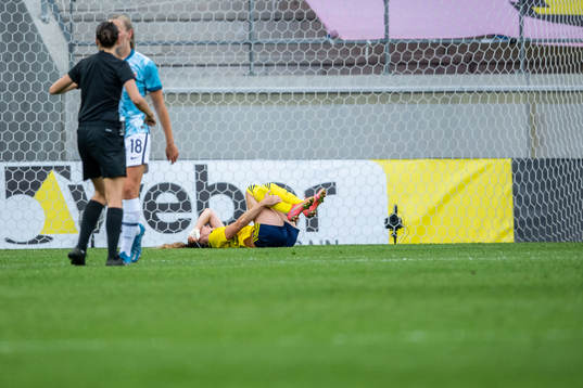 Kosovare Asllani of Sweden in pain