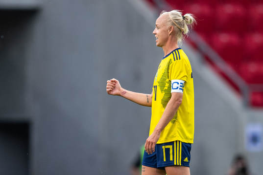 Caroline Seger of Sweden celebrates