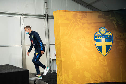 Viktor Claesson of the Swedish national football team at a