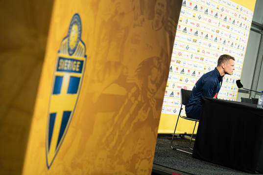 Viktor Claesson of the Swedish national football team at a