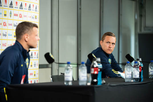 Viktor Claesson and Ludwig Augustinsson of the Swedish