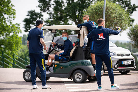 Jacob Rinne, Isaac Kiese Thelin and Jesper Karlsson of the