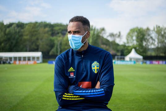Isaac Kiese Thelin of the Swedish national football team's