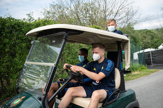Isaac Kiese Thelin, Joakim Nilsson and Jesper Karlsson of