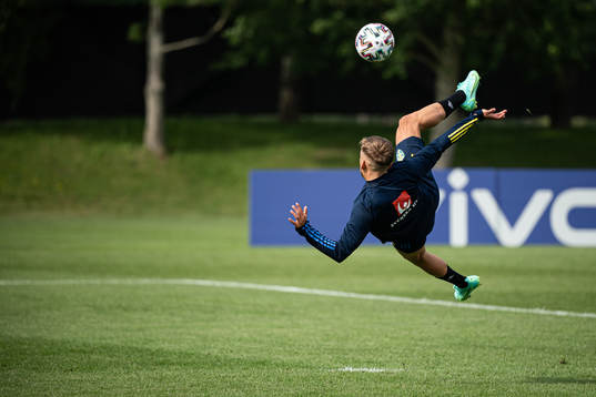 Jesper Karlsson of the Swedish national football team's