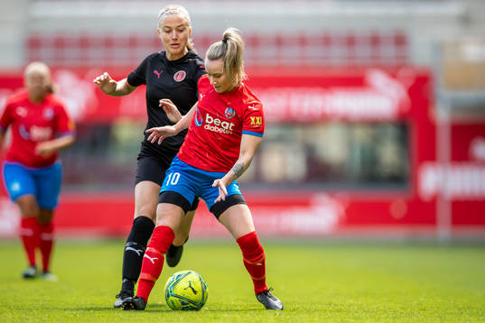 Hittarps Ebba Bergström och Helsingborgs Sanna Nilsson