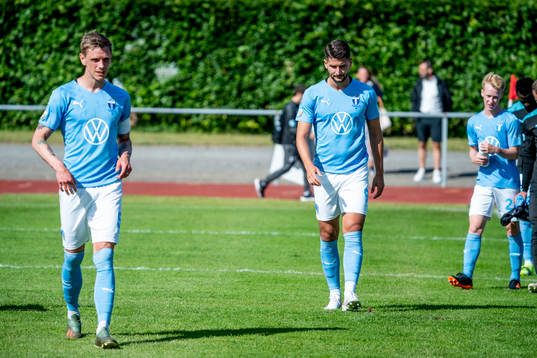 Malmö FFs Sören Rieks och Antonio Colak deppar