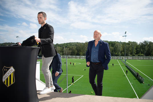 Martin Ericsson, sportchef, och Per-Mathias Høgmo, tränare