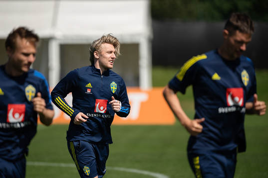 Emil Forsberg of the Swedish national football team at a
