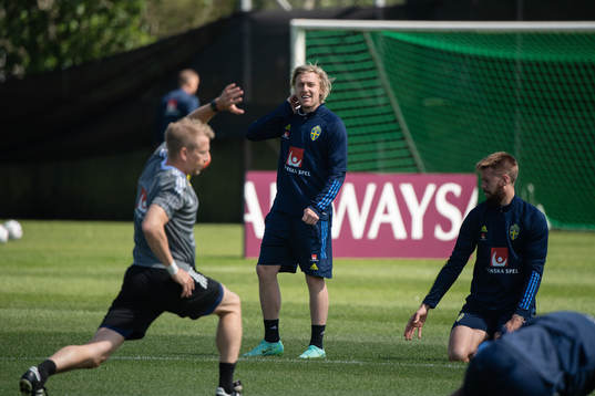 Emil Forsberg of the Swedish national football team at a