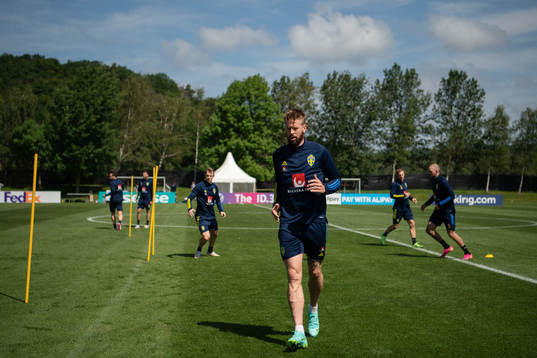 Pontus Jansson of the Swedish national football team at a