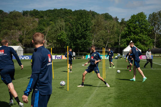 Mikael Lustig of the Swedish national football team at a
