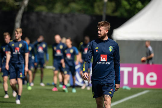 Pontus Jansson of the Swedish national football team at a