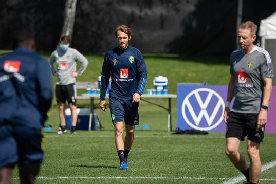 Albin Ekdal of the Swedish national football team at a