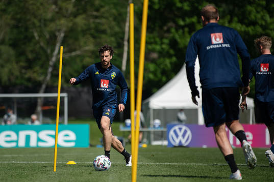 Gustav Svensson of the Swedish national football team at a