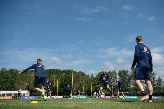 Marcus Danielson of the Swedish national football team at a