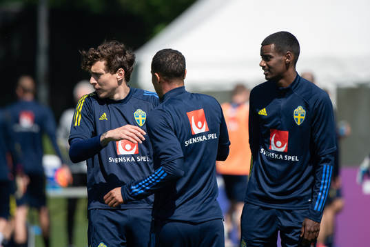 Victor Nilsson Lindelöf, Robin Quaison and Alexander Isak