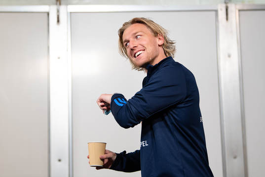 Emil Forsberg of the Swedish national football team at a