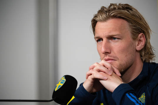 Emil Forsberg of the Swedish national football team at a
