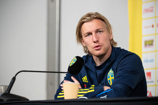 Emil Forsberg of the Swedish national football team at a