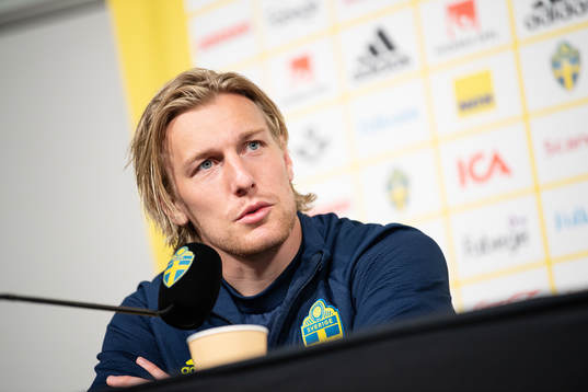 Emil Forsberg of the Swedish national football team at a