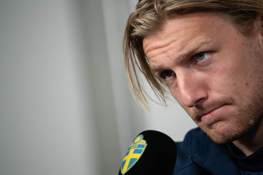 Emil Forsberg of the Swedish national football team at a