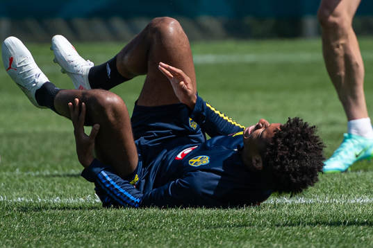 Jens Cajuste of the Swedish national football team gets