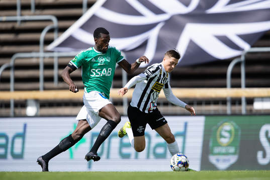 Brages Adil Titi och Landskronas Kevin Jensen