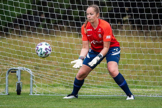 goalkeeper Aurora Mikalsen of the Norwegian women’s