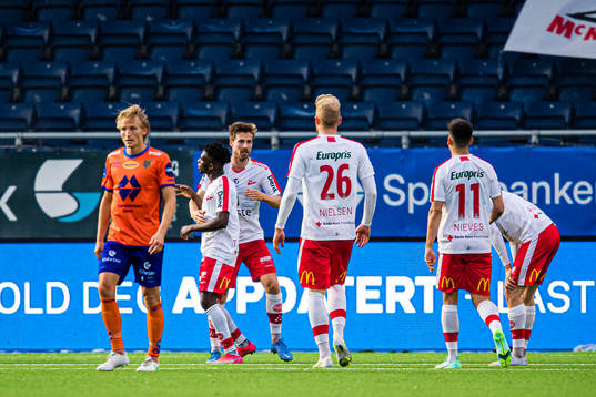 Nicolay Tveten Solberg of Fredrikstad celebrates