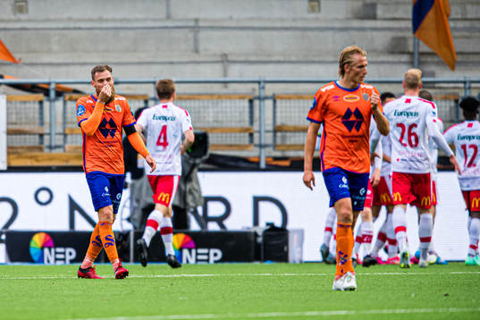 David Thomas Fällman of Aalesund looks dejected