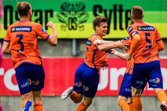 Sigurd Hauso Haugen of Aalesund celebrates
