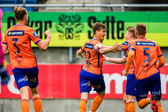 Sigurd Hauso Haugen of Aalesund celebrates