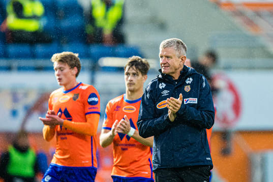 Lars Arne Nilsen, head coach of Aalesund, looks dejected